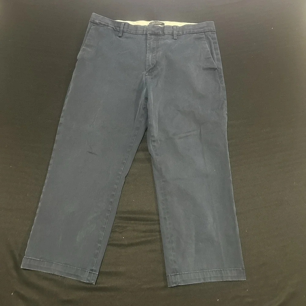 Banana Republic Chino Pants 35x30 *Hemmed* Preppy (Actual 35x25) Navy Blue